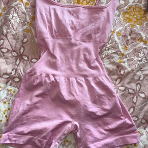 Pink Spandex Romper